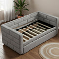 Twin Size Daybed with Trundle in Gray