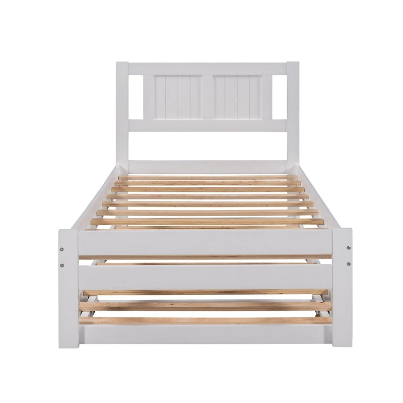 Lit plateforme double avec lit gigogne réglable
