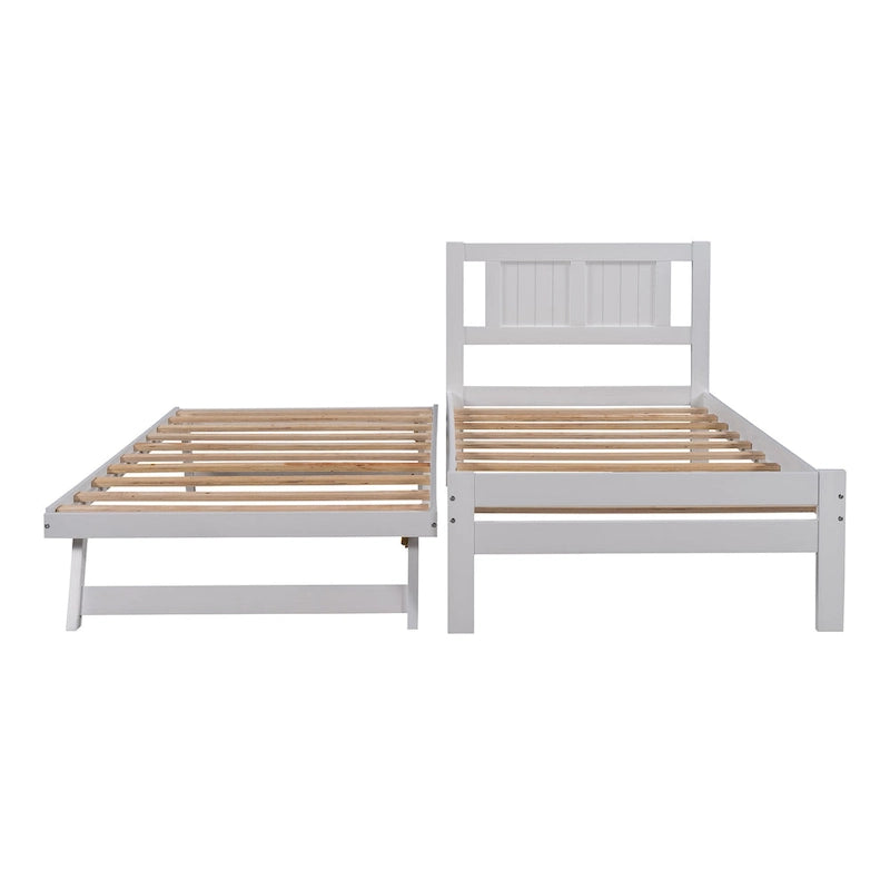 Lit plateforme double avec lit gigogne réglable