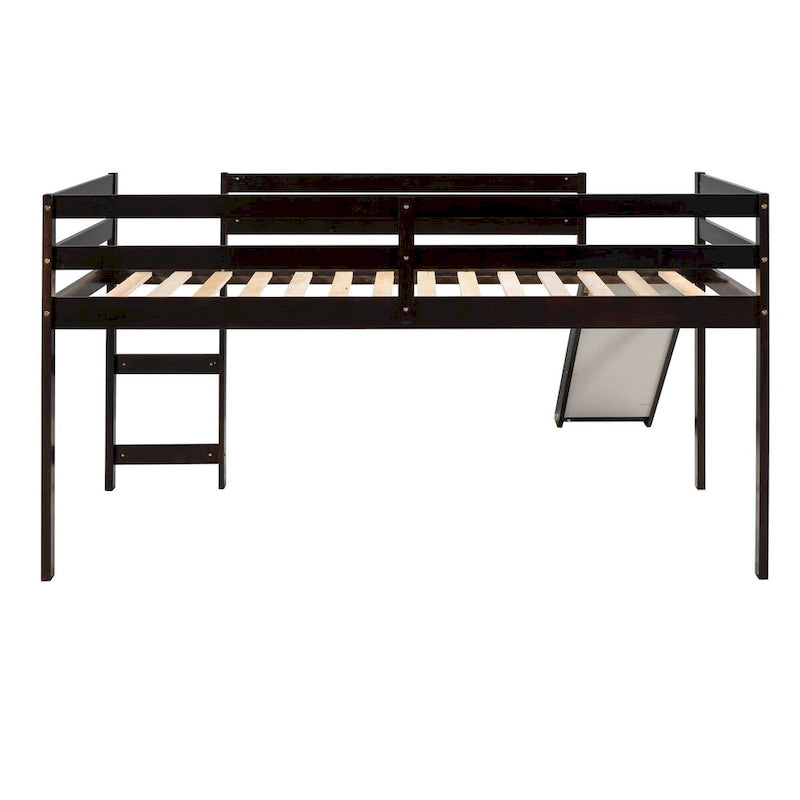 Lit mezzanine avec toboggan, design multifonctionnel, simple